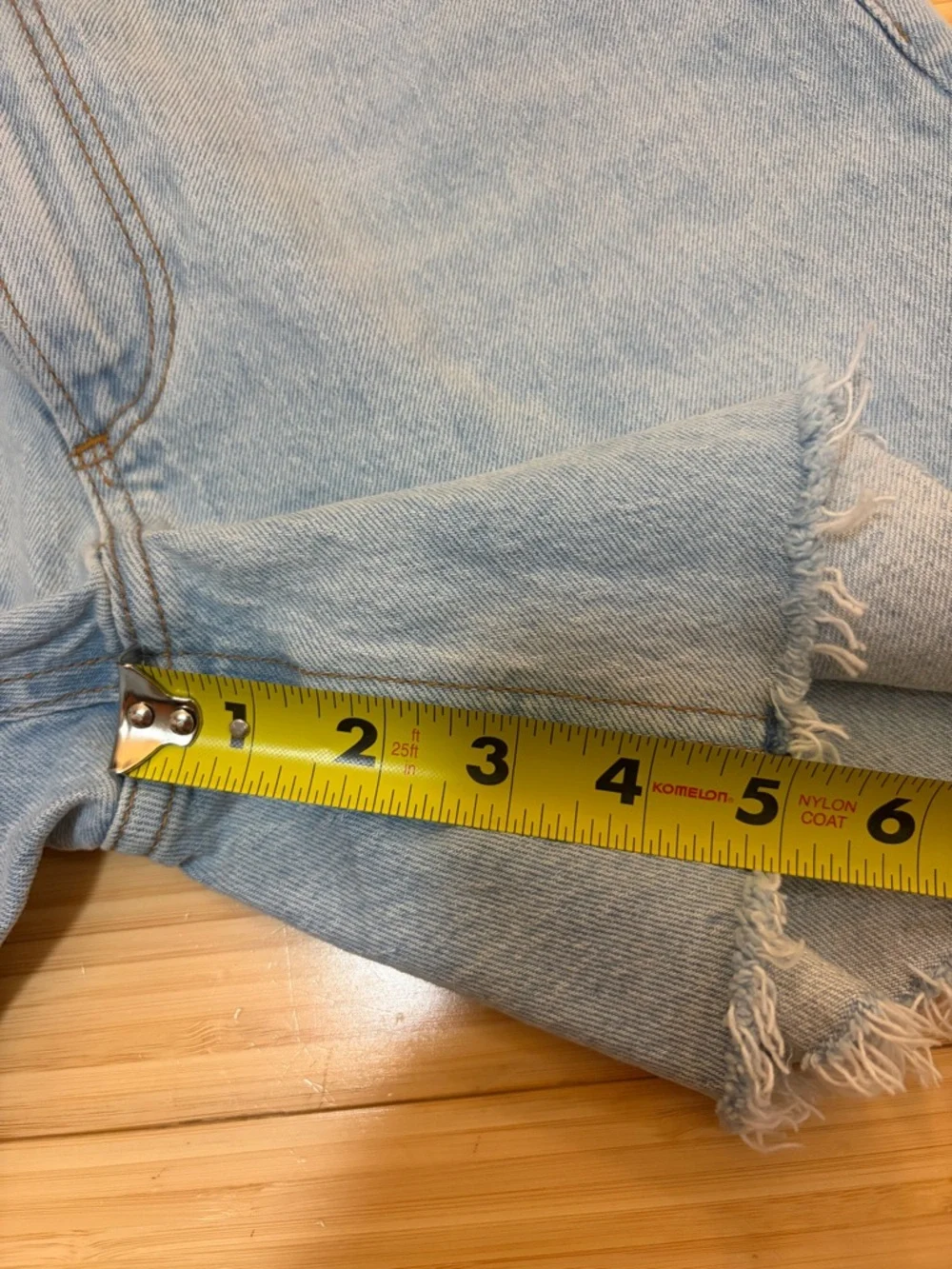 Abercrombie & Fitch High Rise The Dad Short Women's Size 24/00 - Blue NWT - Picture 4 of 5